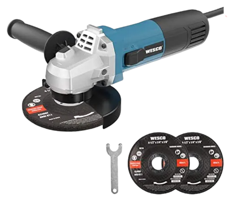 Esmeril WESCO 4 1/2" 720W 1 Año de Garantía - Obsequio 3 Discos de Corte